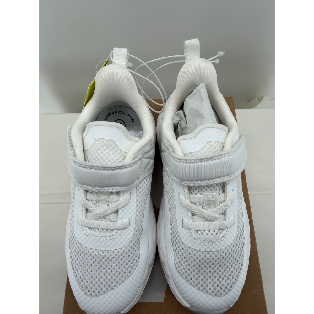 All in Motion Sneakers Girls Size 11 White NWT Hook and Loop Athletic Shoes
